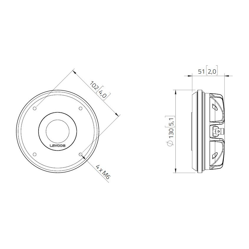 Lavoce DN14.300T - 1.4 inch 110W 16 Ohm Compression Driver