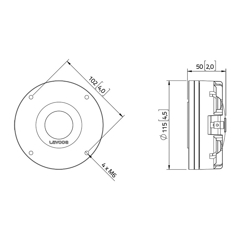 Lavoce DN14.30T - 1.4 inch 110W 8 Ohm Compression Driver