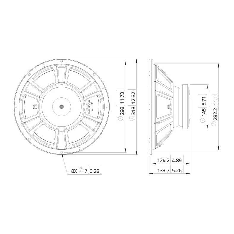 Lavoce FBASS12-20 12 inch  Speaker Driver 200W 8 Ohm