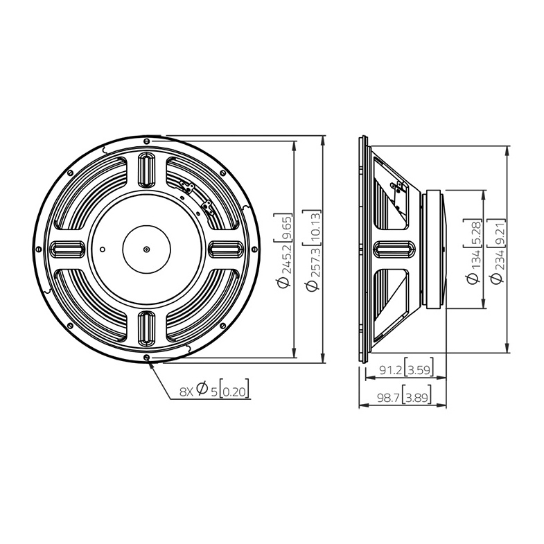 Lavoce WSF101.70G 10 inch  Speaker Driver 60W 8 Ohm