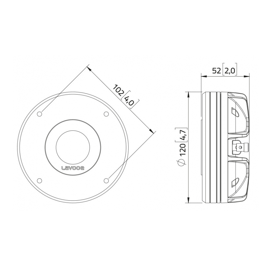 Lavoce DN14.301T - 1.4 inch 110W 8 Ohm Compression Driver