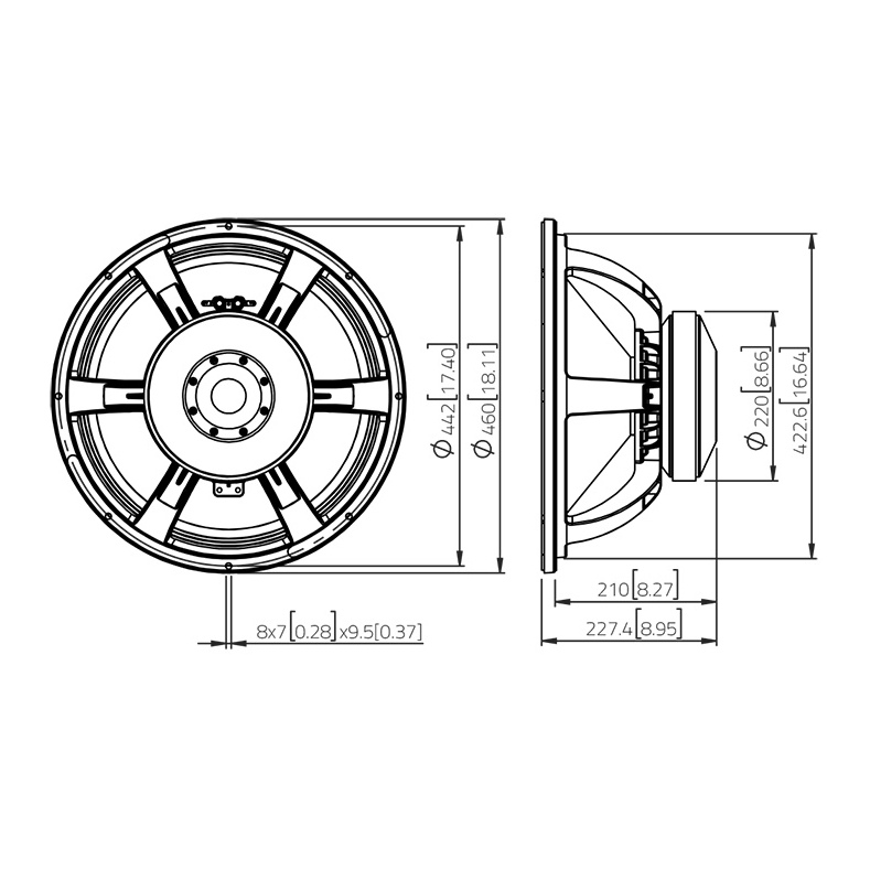 Lavoce SAF184.03 - 18 inch 1500W 8 Ohm Loudspeaker