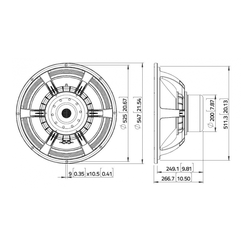 Lavoce SAN216.00iP - 21 inch 2500W 1 Ohm Loudspeaker