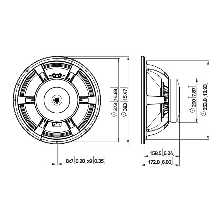 Lavoce WAF154.02 - 15 inch 800W 8 Ohm Loudspeaker