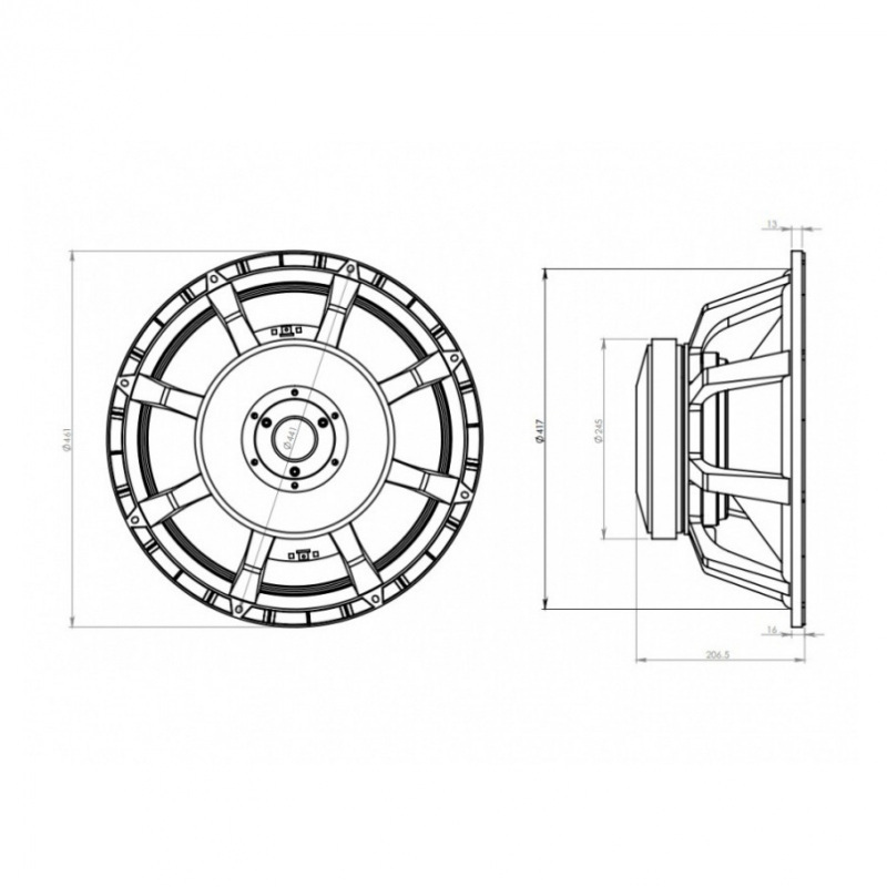 Oberton 18XB1500 - 18 inch 1500W 8 Ohm