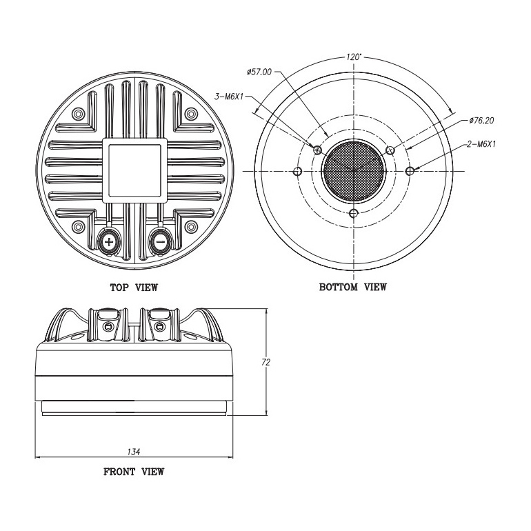 P-Audio BM-D450 Mk2 1 inch Compression Driver