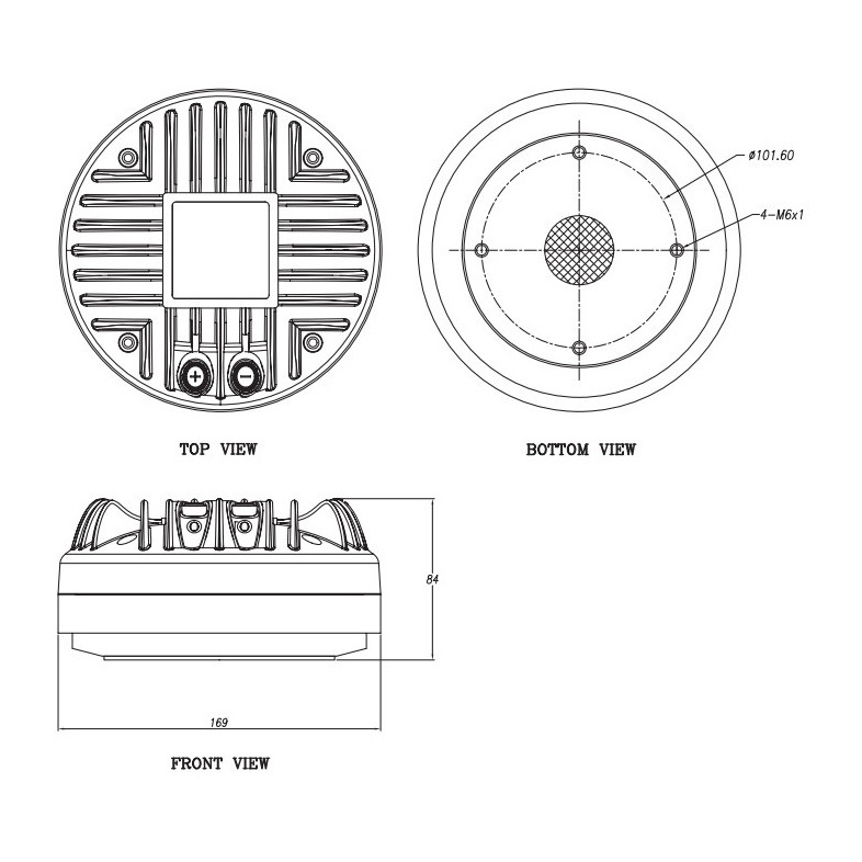 P-Audio BMD740 (BM-D740) 1.4 inch 100W 8 Ohm