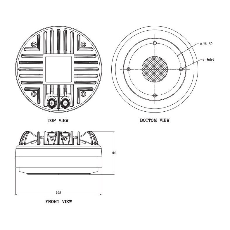 P-Audio BM-D750 (BMD750)  2 inch Driver 100W 8 Ohm