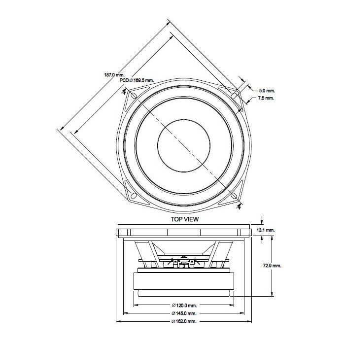 P-Audio SN6-150MB - 6 inch 150W 8 Ohm