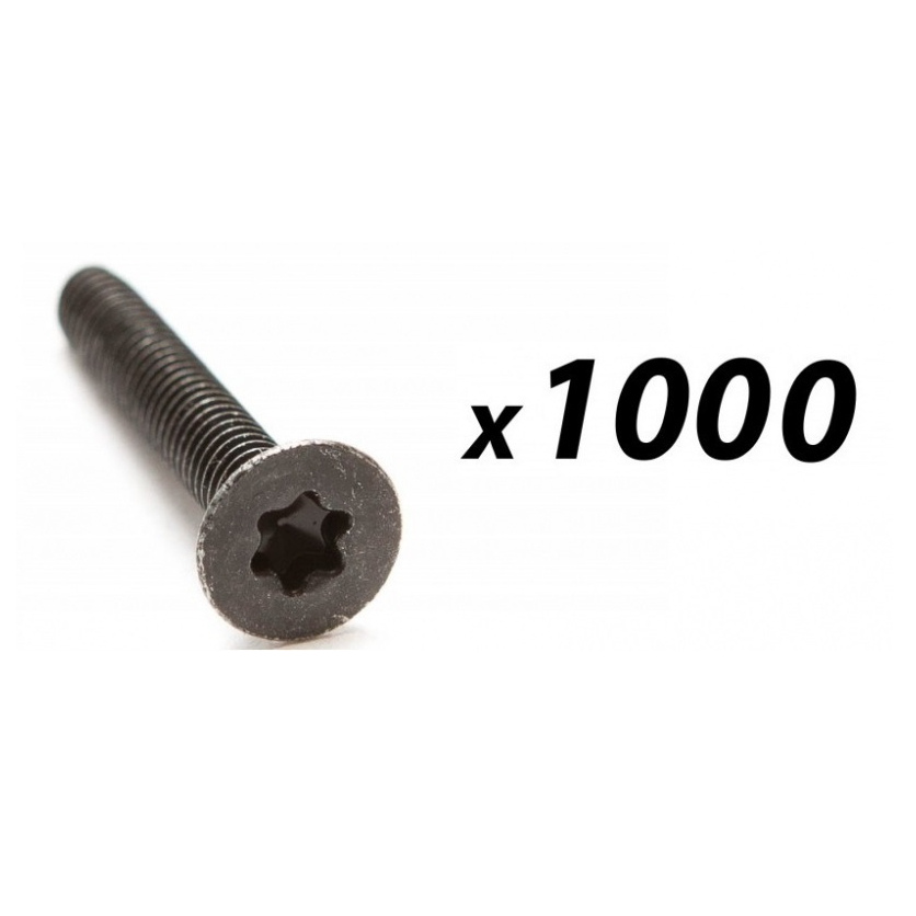 1000 Pack of Countersunk Torx Head Machine Screw M4 X 30mm (Black) 