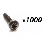 1000 Pack of Torx Head Pan Machine Screw M4 X 30mm (Black) 