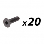 20 Pack of Countersunk Hex Head Bolt M8 x 20mm  (Black)