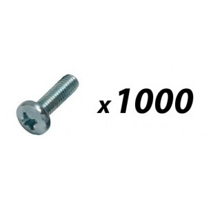 Pack of 1000 Tuff Cab M6 x 20mm Pozi Pan Head Screw Zinc Plated