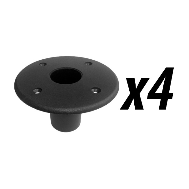 Pack of 4 Tuff Cab Lightweight Nylon Top Hat Loudspeaker Mounting Adaptor