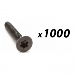1000 Pack of Torx Head Countersunk Machine Screw M4 X 40mm (Black)