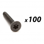 100 Pack of Torx Head Countersunk Machine Screw M4 X 40mm (Black)